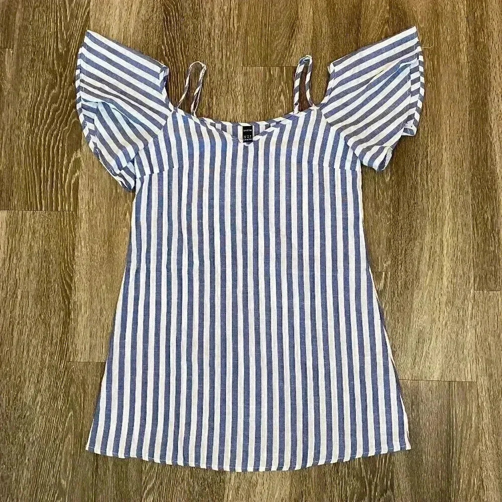 Womens Shein Blue and White Dress - XS